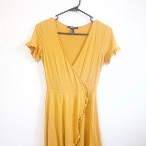 Forever 21 Mustard Wrap Dress